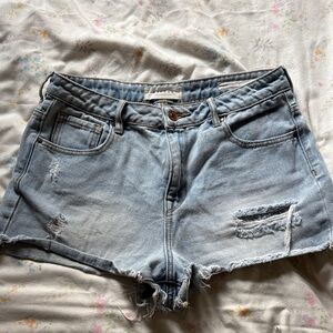 PacSun Light Blue Distressed Jean Shorts